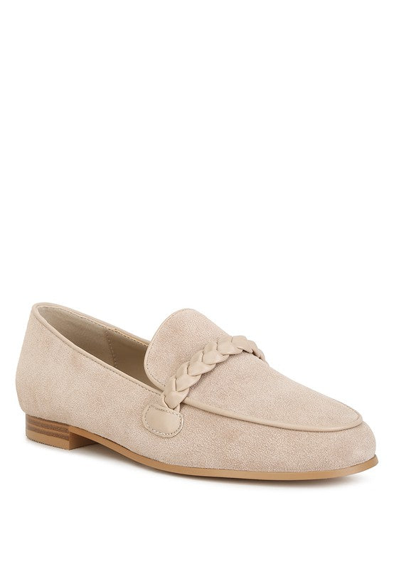 Echo Suede Leather Braided Detail Loafers - shoe - Wild Willows Boutique - Massapequa, NY, affordable and fashionable clothing for women of all ages. Bottoms, tops, dresses, intimates, outerwear, sweater, shoes, accessories, jewelry, active wear, and more // Wild Willow Boutique.