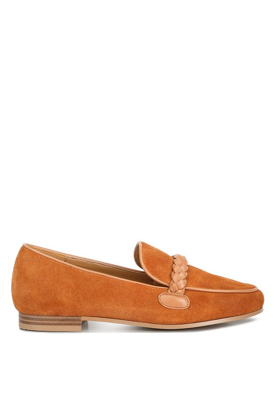 Echo Suede Leather Braided Detail Loafers - shoe - Wild Willows Boutique - Massapequa, NY, affordable and fashionable clothing for women of all ages. Bottoms, tops, dresses, intimates, outerwear, sweater, shoes, accessories, jewelry, active wear, and more // Wild Willow Boutique.