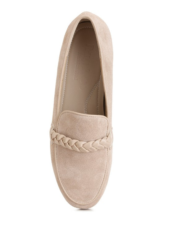 Echo Suede Leather Braided Detail Loafers - shoe - Wild Willows Boutique - Massapequa, NY, affordable and fashionable clothing for women of all ages. Bottoms, tops, dresses, intimates, outerwear, sweater, shoes, accessories, jewelry, active wear, and more // Wild Willow Boutique.