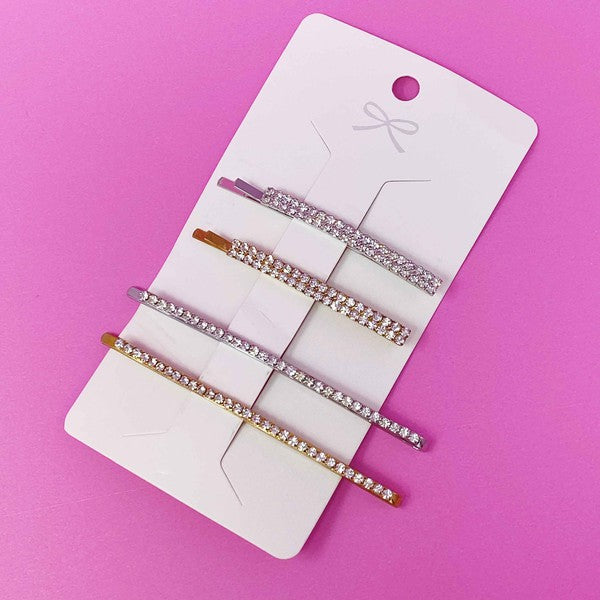 Your Shiness CZ Hair Pin Set -  - Wild Willows Boutique - Massapequa, NY, affordable and fashionable clothing for women of all ages. Bottoms, tops, dresses, intimates, outerwear, sweater, shoes, accessories, jewelry, active wear, and more // Wild Willow Boutique.