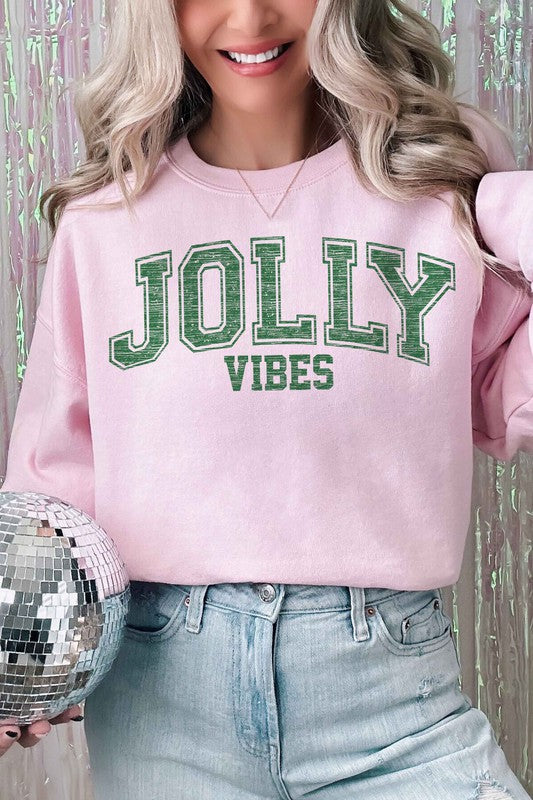 Jolly Christmas Vibes Graphic Sweatshirt