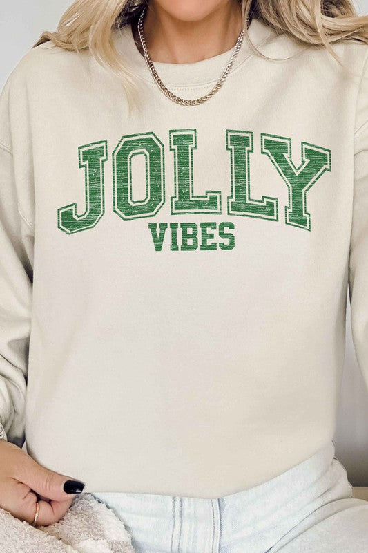 Jolly Christmas Vibes Graphic Sweatshirt