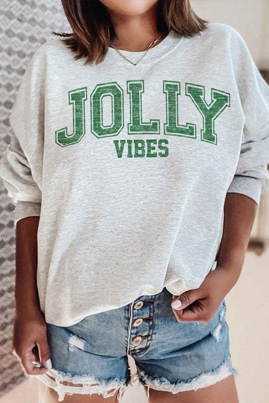 Sweatshirt Jolly -  Wild Willows Boutique NY – Massapequa, New York. Affordable and fashionable clothing for women of all ages. Bottoms, tops, dresses, intimates, outerwear, sweaters, accessories, jewelry, activewear and more//wild Willow Boutique