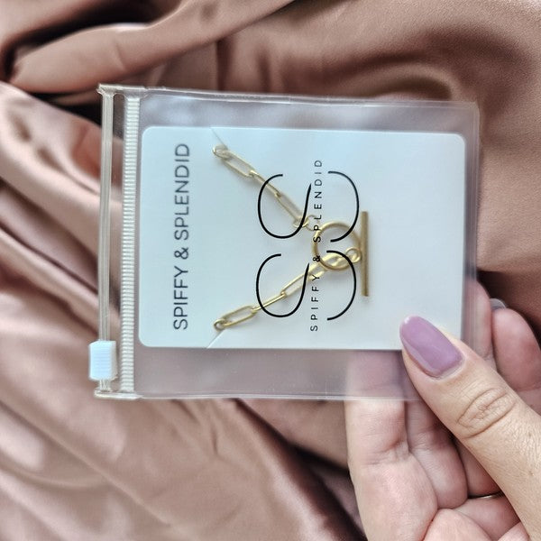 Luxe Gold Paperclip Bracelet -  - Wild Willows Boutique - Massapequa, NY, affordable and fashionable clothing for women of all ages. Bottoms, tops, dresses, intimates, outerwear, sweater, shoes, accessories, jewelry, active wear, and more // Wild Willow Boutique.