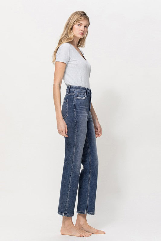 DISTRESSED HIGH RISE STRETCH ANKLE STRAIGHT - bottoms - Wild Willows Boutique - Massapequa, NY, affordable and fashionable clothing for women of all ages. Bottoms, tops, dresses, intimates, outerwear, sweater, shoes, accessories, jewelry, active wear, and more // Wild Willow Boutique.