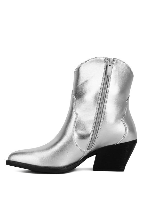 Wales Ott Metallic Faux Leather Boots -  - Wild Willows Boutique - Massapequa, NY, affordable and fashionable clothing for women of all ages. Bottoms, tops, dresses, intimates, outerwear, sweater, shoes, accessories, jewelry, active wear, and more // Wild Willow Boutique.