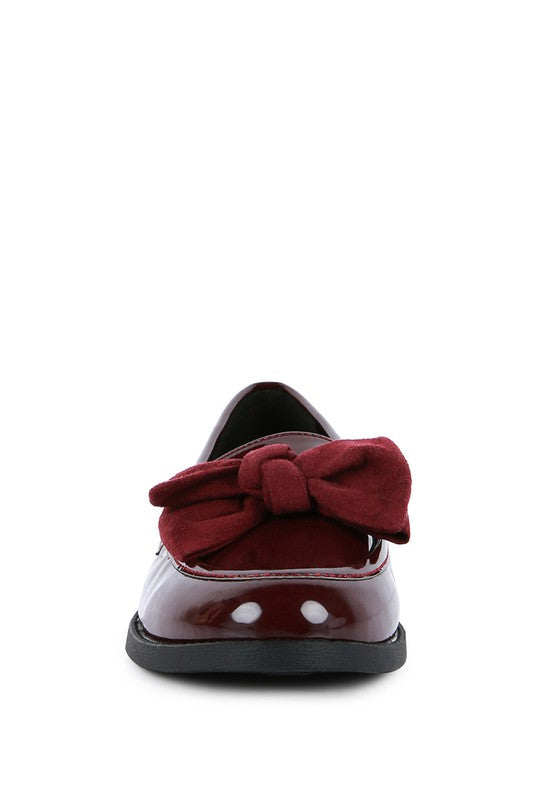 BOWBERRY BOW-TIE PATENT LOAFERS - shoes - Wild Willows Boutique - Massapequa, NY, affordable and fashionable clothing for women of all ages. Bottoms, tops, dresses, intimates, outerwear, sweater, shoes, accessories, jewelry, active wear, and more // Wild Willow Boutique.