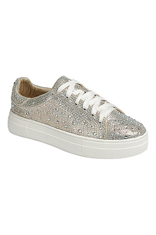 DOLCE-66-RHINESTONE SNEKAERS - sneakers - Wild Willows Boutique - Massapequa, NY, affordable and fashionable clothing for women of all ages. Bottoms, tops, dresses, intimates, outerwear, sweater, shoes, accessories, jewelry, active wear, and more // Wild Willow Boutique.