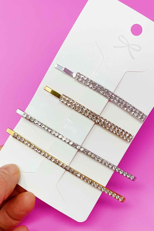 Your Shiness CZ Hair Pin Set -  - Wild Willows Boutique - Massapequa, NY, affordable and fashionable clothing for women of all ages. Bottoms, tops, dresses, intimates, outerwear, sweater, shoes, accessories, jewelry, active wear, and more // Wild Willow Boutique.