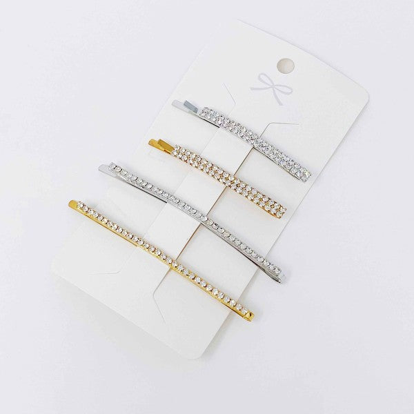 Your Shiness CZ Hair Pin Set -  - Wild Willows Boutique - Massapequa, NY, affordable and fashionable clothing for women of all ages. Bottoms, tops, dresses, intimates, outerwear, sweater, shoes, accessories, jewelry, active wear, and more // Wild Willow Boutique.