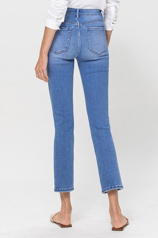 High Rise Stretch Crop Slim Straight - Jeans - Wild Willows Boutique - Massapequa, NY, affordable and fashionable clothing for women of all ages. Bottoms, tops, dresses, intimates, outerwear, sweater, shoes, accessories, jewelry, active wear, and more // Wild Willow Boutique.