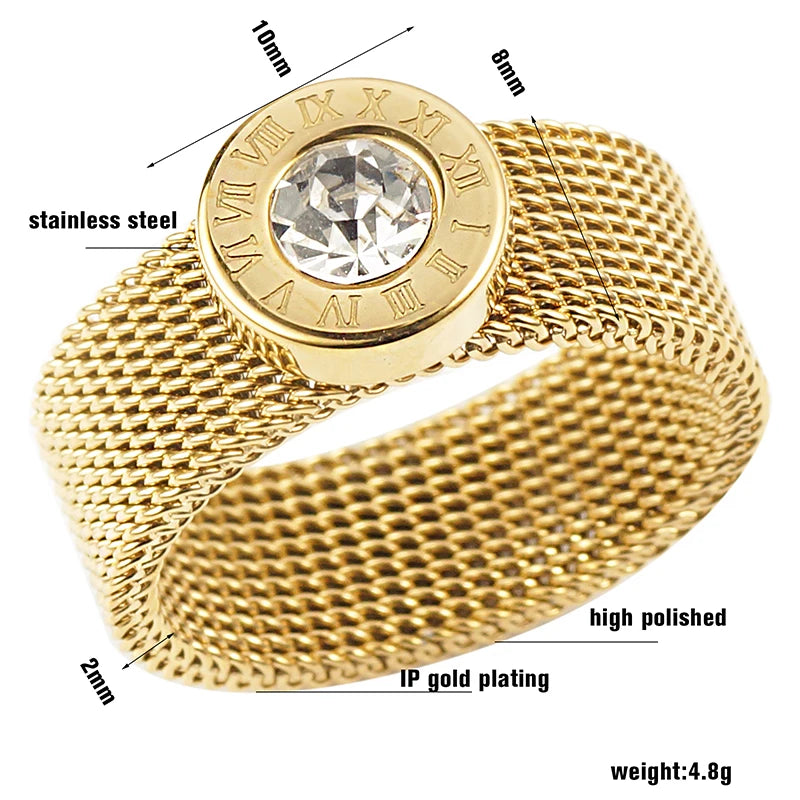 Gold Color Stainless Steel Ring
