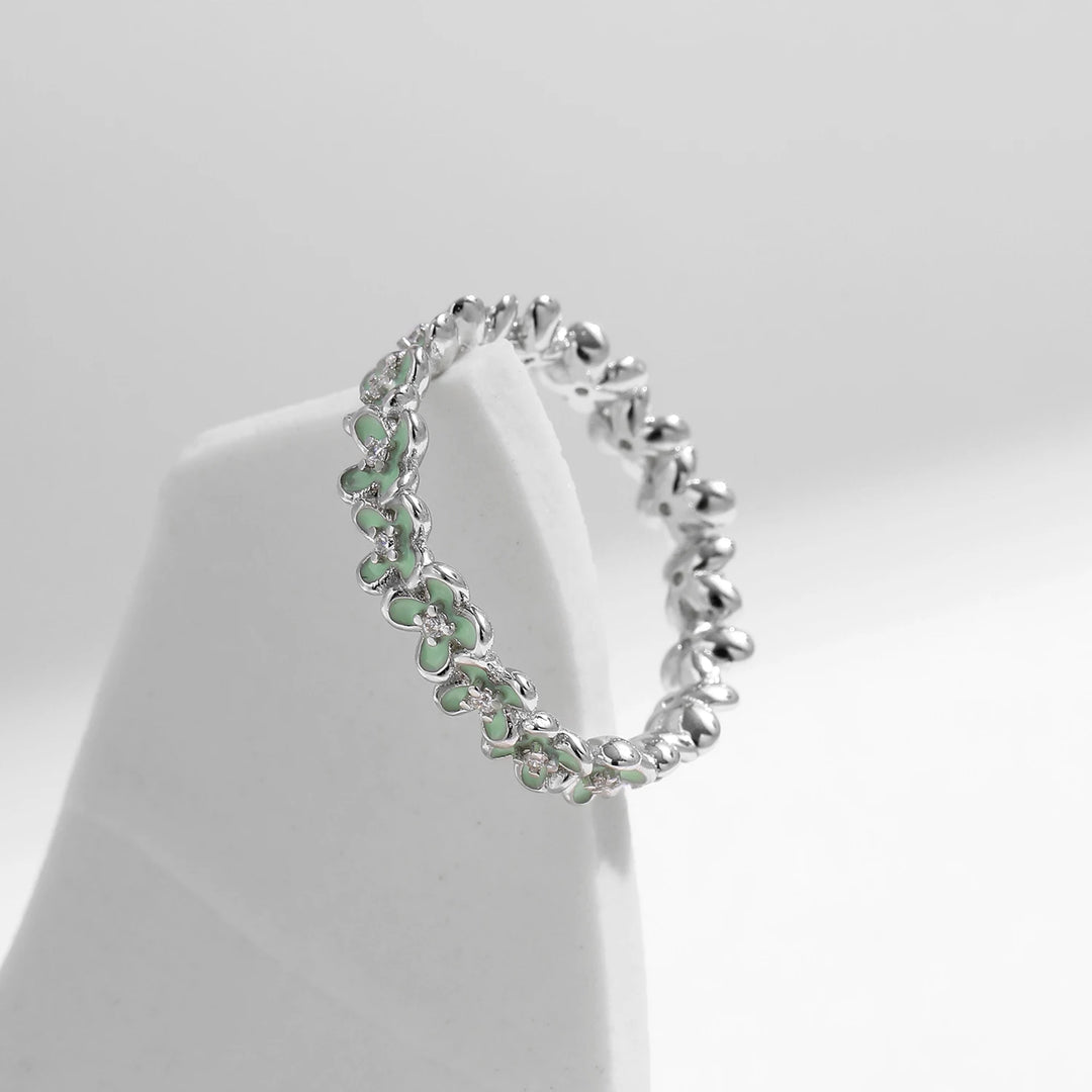 MODIAN 925 Sterling Silver Flowers Band
