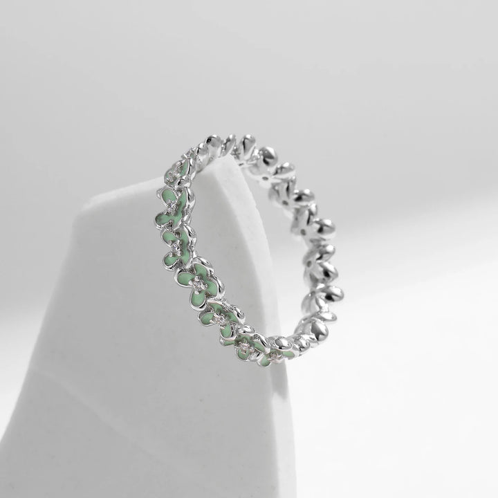 MODIAN 925 Sterling Silver Flowers Band