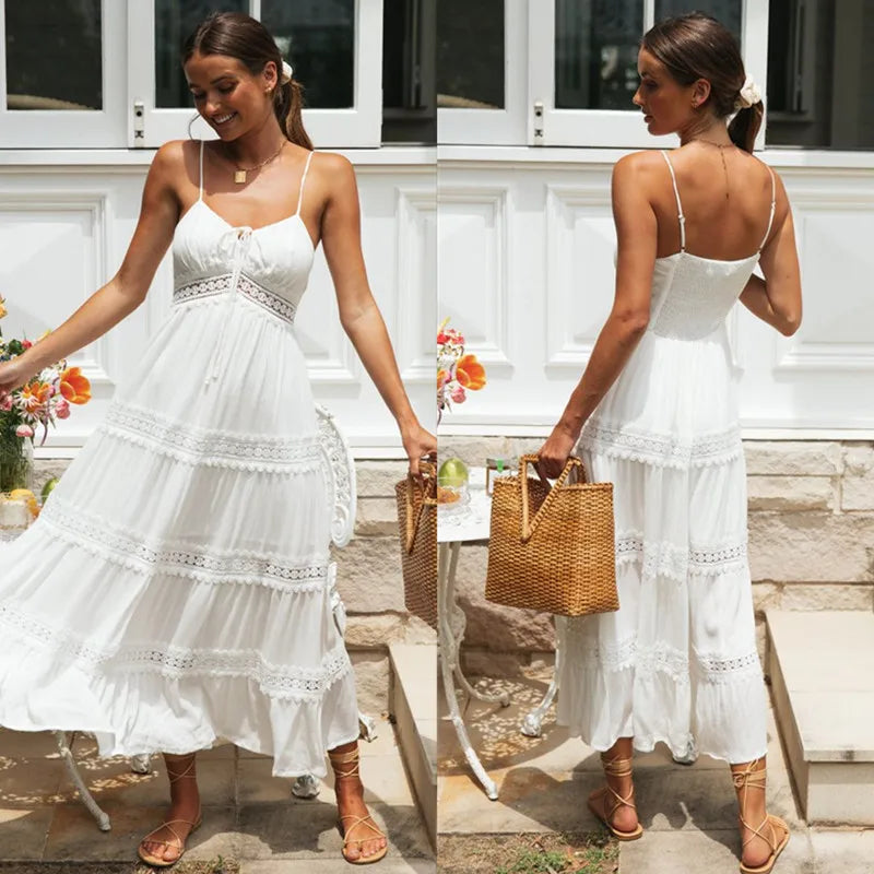 Boho Dress With Spaghetti Strap