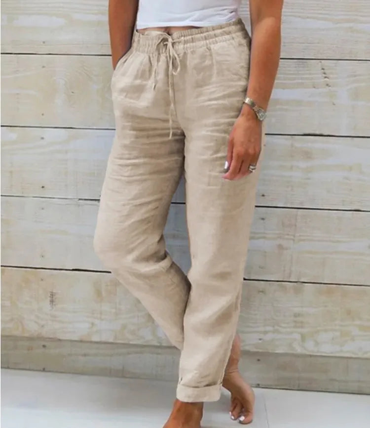 Cotton Linen Pencil Pants