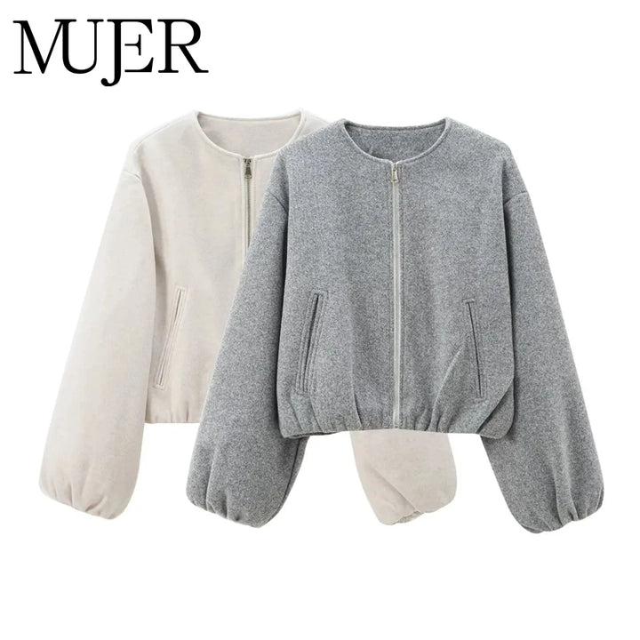 MUJER Fleece Bomber Jackets