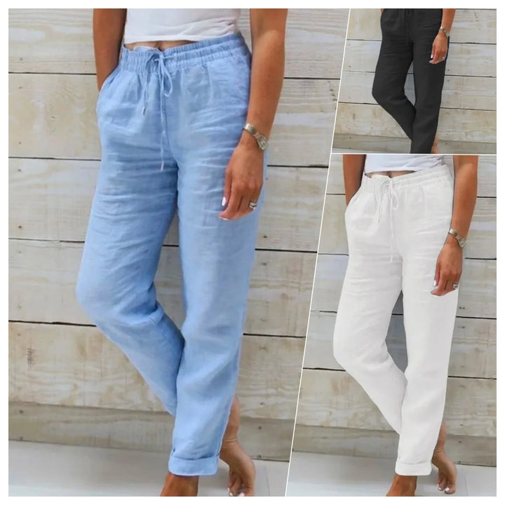 Cotton Linen Pencil Pants