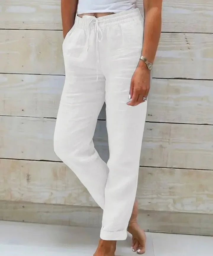Cotton Linen Pencil Pants