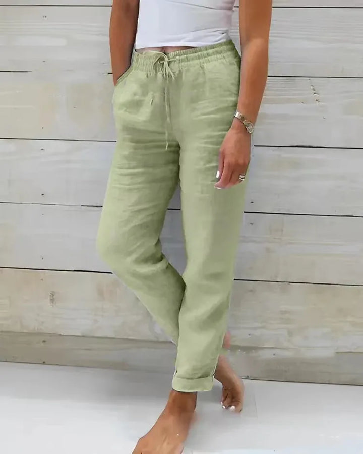 Cotton Linen Pencil Pants