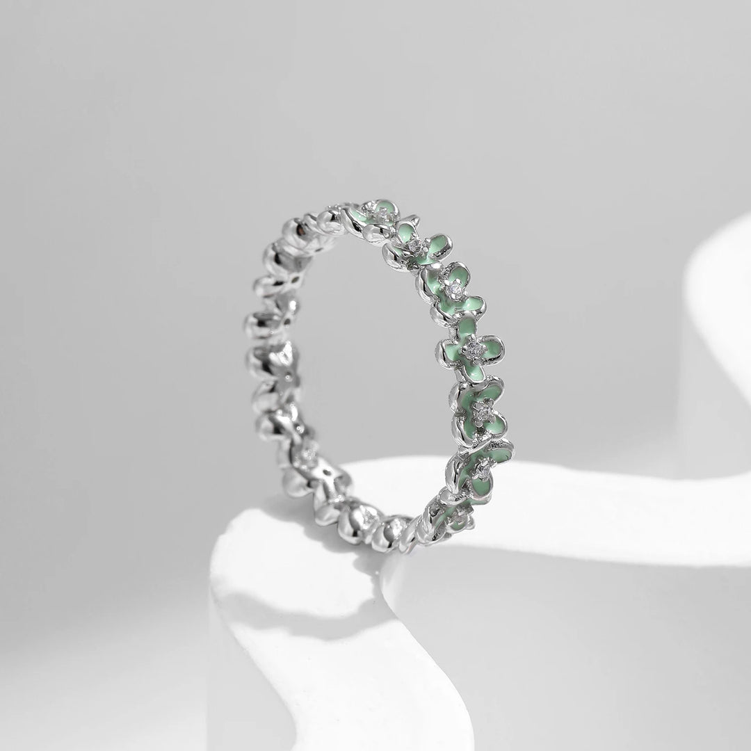 MODIAN 925 Sterling Silver Flowers Band