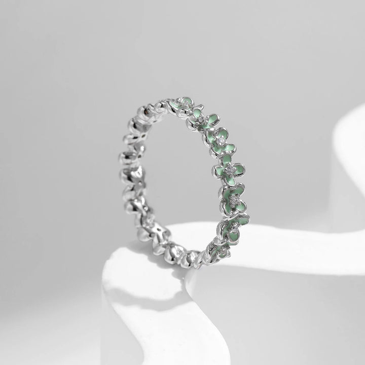 MODIAN 925 Sterling Silver Flowers Band