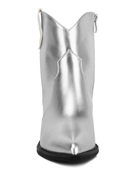 Wales Ott Metallic Faux Leather Boots -  - Wild Willows Boutique - Massapequa, NY, affordable and fashionable clothing for women of all ages. Bottoms, tops, dresses, intimates, outerwear, sweater, shoes, accessories, jewelry, active wear, and more // Wild Willow Boutique.