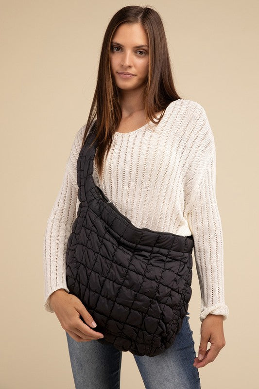 Quoted Crossbody shoulder bag - Wild Willows Boutique NY – Massapequa, New York. Affordable and fashionable clothing for women of all ages. Bottoms, tops, dresses, intimates, outerwear, sweaters, shoes, accessories, jewelry, activewear and more//wild Willow Boutique