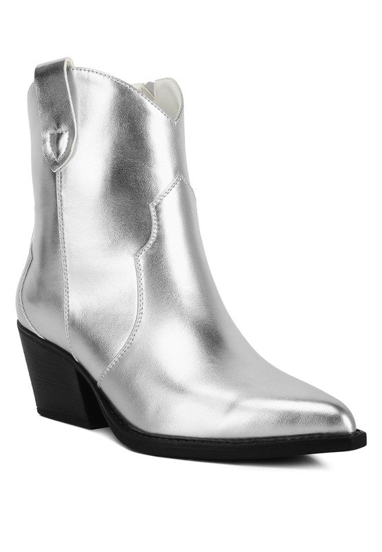 Wales Ott Metallic Faux Leather Boots -  - Wild Willows Boutique - Massapequa, NY, affordable and fashionable clothing for women of all ages. Bottoms, tops, dresses, intimates, outerwear, sweater, shoes, accessories, jewelry, active wear, and more // Wild Willow Boutique.