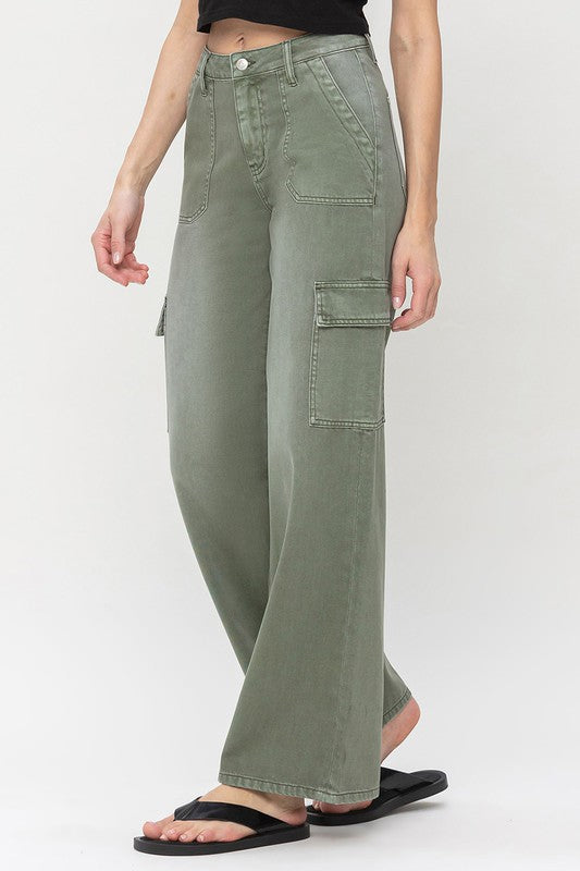 High Rise Utility Cargo Wide - pants - Wild Willows Boutique - Massapequa, NY, affordable and fashionable clothing for women of all ages. Bottoms, tops, dresses, intimates, outerwear, sweater, shoes, accessories, jewelry, active wear, and more // Wild Willow Boutique.