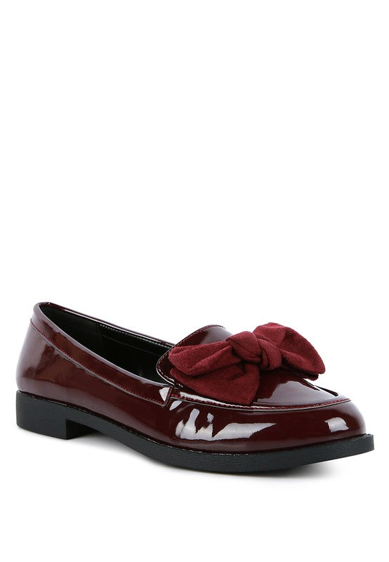 BOWBERRY BOW-TIE PATENT LOAFERS - shoes - Wild Willows Boutique - Massapequa, NY, affordable and fashionable clothing for women of all ages. Bottoms, tops, dresses, intimates, outerwear, sweater, shoes, accessories, jewelry, active wear, and more // Wild Willow Boutique.