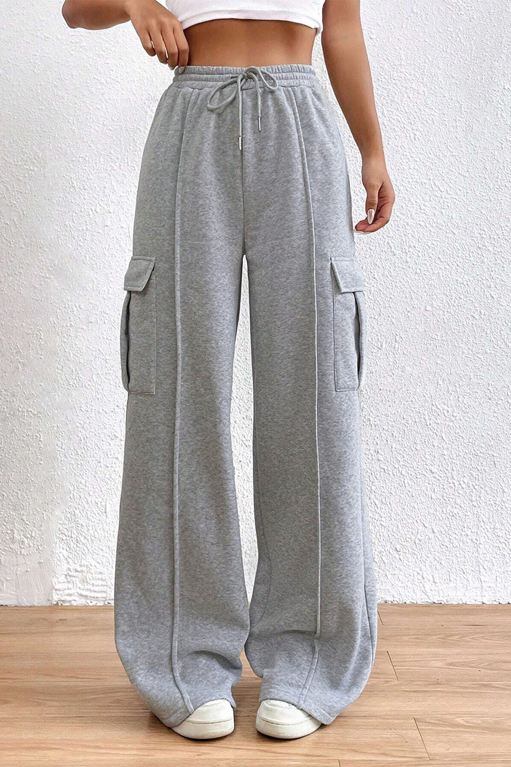 Drawstring High Waist Pants- Wild Willows Boutique NY – Massapequa, New York. Affordable and fashionable clothing for women of all ages. Bottoms, tops, dresses, intimates, outerwear, sweaters, shoes, accessories, jewelry, activewear and more//wild Willow Boutique