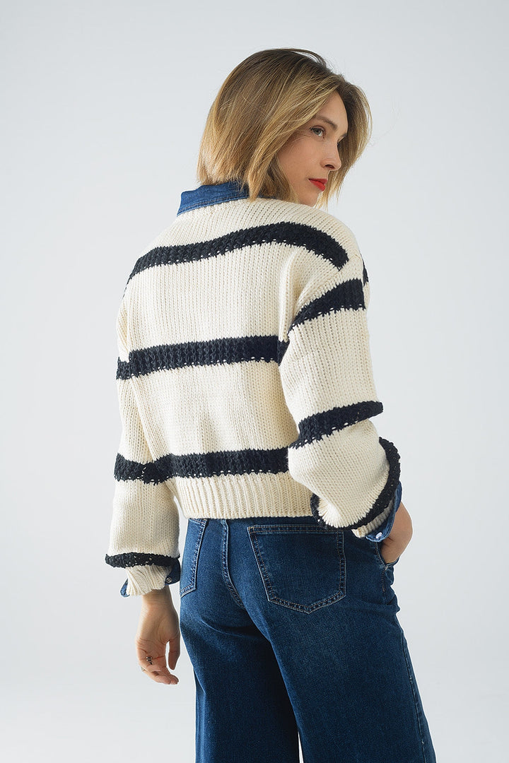 Womens Relaxed Beige Sweater