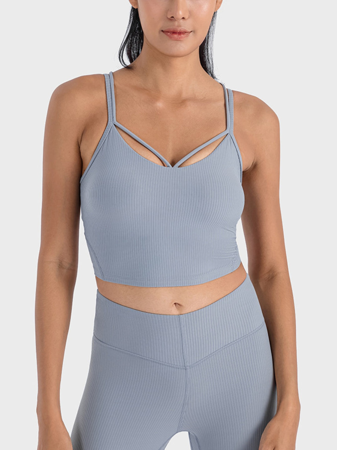 Double Strap Ribbed Sports Cami - sports Bra - Wild Willows Boutique - Massapequa, NY, affordable and fashionable clothing for women of all ages. Bottoms, tops, dresses, intimates, outerwear, sweater, shoes, accessories, jewelry, active wear, and more // Wild Willow Boutique.