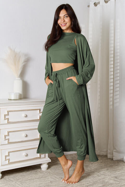 Tank, Pants, Cardigan Set -  - Wild Willows Boutique - Massapequa, NY, affordable and fashionable clothing for women of all ages. Bottoms, tops, dresses, intimates, outerwear, sweater, shoes, accessories, jewelry, active wear, and more // Wild Willow Boutique.