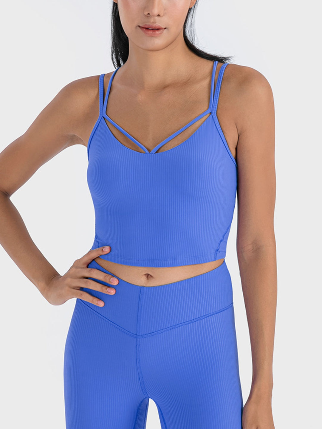 Double Strap Ribbed Sports Cami - sports Bra - Wild Willows Boutique - Massapequa, NY, affordable and fashionable clothing for women of all ages. Bottoms, tops, dresses, intimates, outerwear, sweater, shoes, accessories, jewelry, active wear, and more // Wild Willow Boutique.