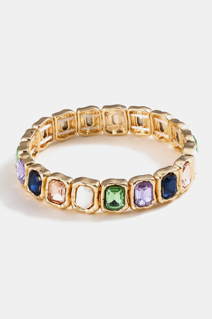 Glass Stone Alloy Bracelet - Bracelets - Wild Willows Boutique - Massapequa, NY, affordable and fashionable clothing for women of all ages. Bottoms, tops, dresses, intimates, outerwear, sweater, shoes, accessories, jewelry, active wear, and more // Wild Willow Boutique.