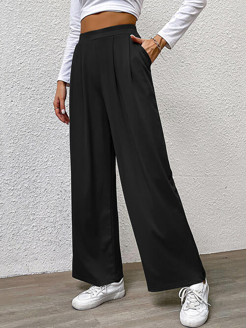 High Waist Straight Pants -  - Wild Willows Boutique - Massapequa, NY, affordable and fashionable clothing for women of all ages. Bottoms, tops, dresses, intimates, outerwear, sweater, shoes, accessories, jewelry, active wear, and more // Wild Willow Boutique.