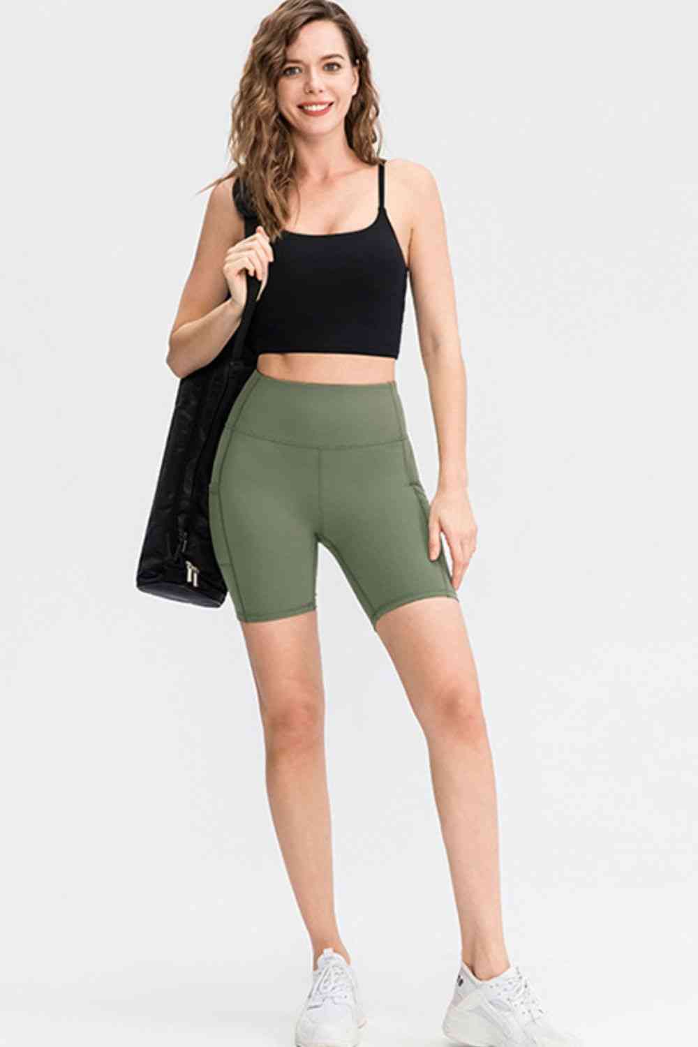 Wide Waistband Sports Shorts with Pockets -  - Wild Willows Boutique - Massapequa, NY, affordable and fashionable clothing for women of all ages. Bottoms, tops, dresses, intimates, outerwear, sweater, shoes, accessories, jewelry, active wear, and more // Wild Willow Boutique.