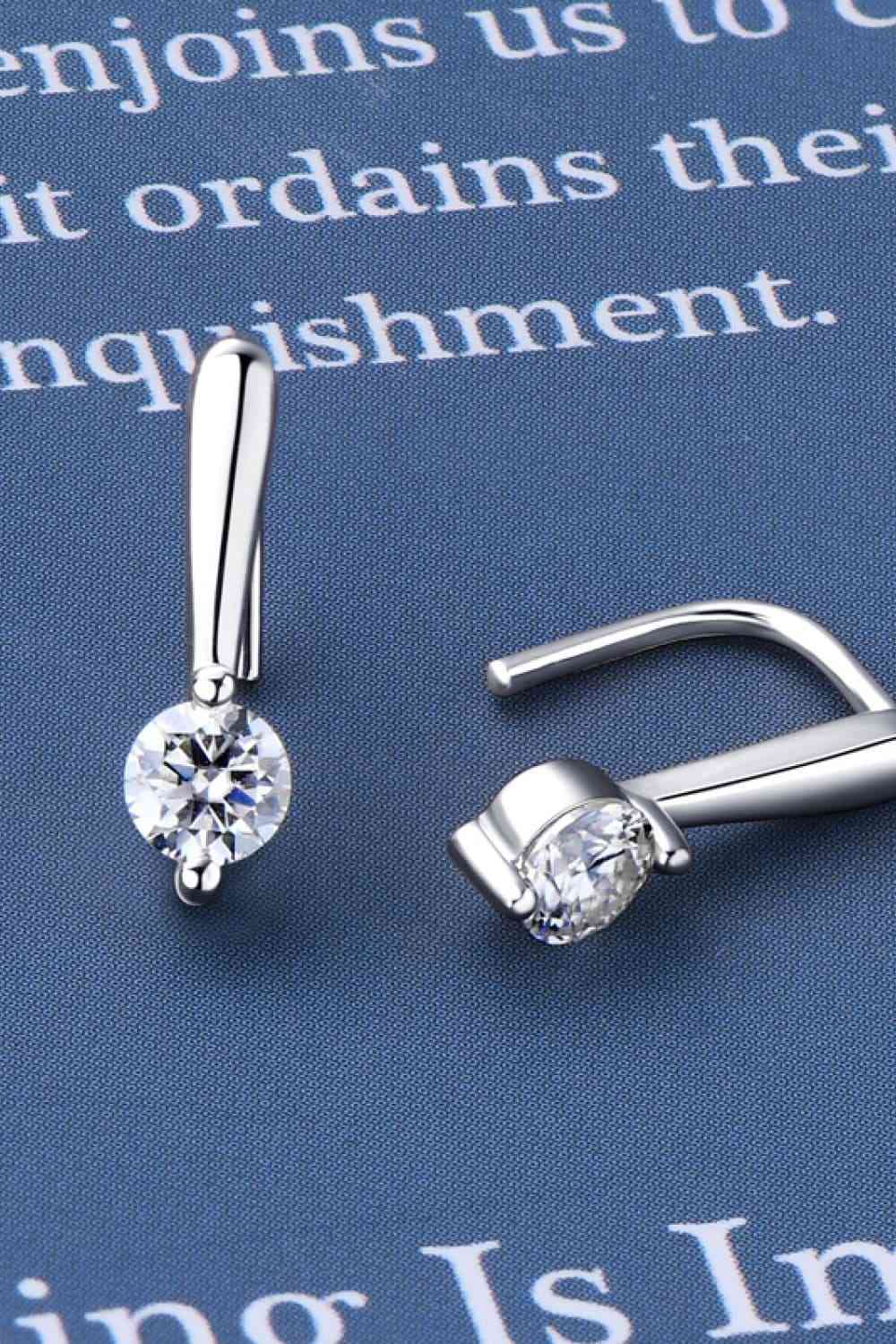 Moissanite 925 Sterling Silver Earrings -  - Wild Willows Boutique - Massapequa, NY, affordable and fashionable clothing for women of all ages. Bottoms, tops, dresses, intimates, outerwear, sweater, shoes, accessories, jewelry, active wear, and more // Wild Willow Boutique.