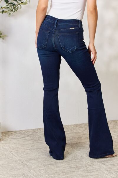 Kancan Full Size Mid Rise Flare Jeans - Jeans - Wild Willows Boutique - Massapequa, NY, affordable and fashionable clothing for women of all ages. Bottoms, tops, dresses, intimates, outerwear, sweater, shoes, accessories, jewelry, active wear, and more // Wild Willow Boutique.