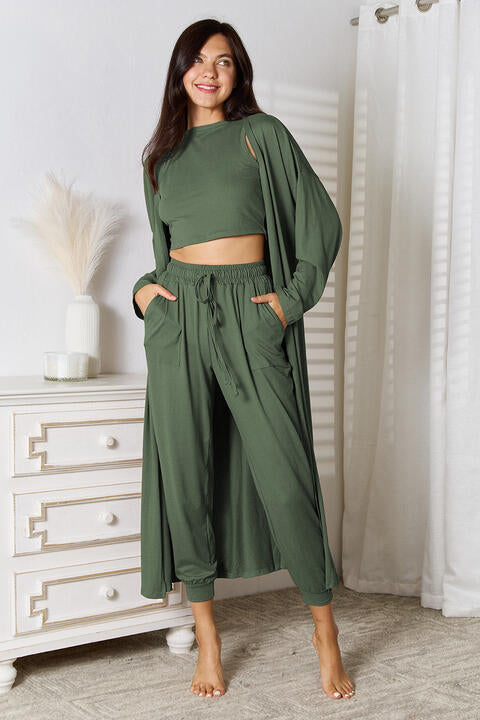 Tank, Pants, Cardigan Set -  - Wild Willows Boutique - Massapequa, NY, affordable and fashionable clothing for women of all ages. Bottoms, tops, dresses, intimates, outerwear, sweater, shoes, accessories, jewelry, active wear, and more // Wild Willow Boutique.
