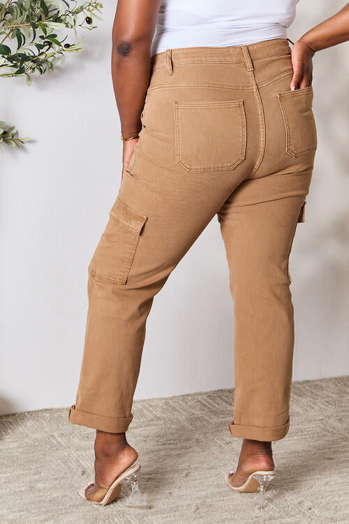 Risen Full Size High Waist Straight Jeans with Pockets -  - Wild Willows Boutique - Massapequa, NY, affordable and fashionable clothing for women of all ages. Bottoms, tops, dresses, intimates, outerwear, sweater, shoes, accessories, jewelry, active wear, and more // Wild Willow Boutique.