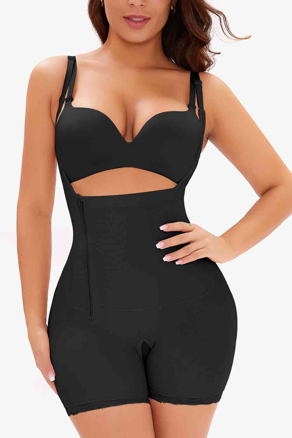Full Size Side Zipper Under-Bust Shaping Bodysuit -  - Wild Willows Boutique - Massapequa, NY, affordable and fashionable clothing for women of all ages. Bottoms, tops, dresses, intimates, outerwear, sweater, shoes, accessories, jewelry, active wear, and more // Wild Willow Boutique.