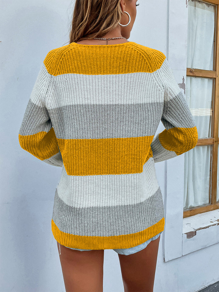 Color Block Rib-Knit Sweater - Sweater - Wild Willows Boutique - Massapequa, NY, affordable and fashionable clothing for women of all ages. Bottoms, tops, dresses, intimates, outerwear, sweater, shoes, accessories, jewelry, active wear, and more // Wild Willow Boutique.