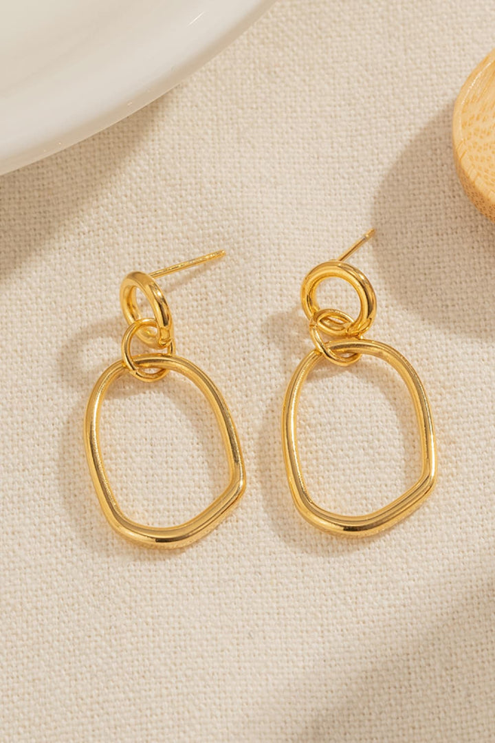 18K Gold-Plated Dangle Earrings - Earrings - Wild Willows Boutique - Massapequa, NY, affordable and fashionable clothing for women of all ages. Bottoms, tops, dresses, intimates, outerwear, sweater, shoes, accessories, jewelry, active wear, and more // Wild Willow Boutique.