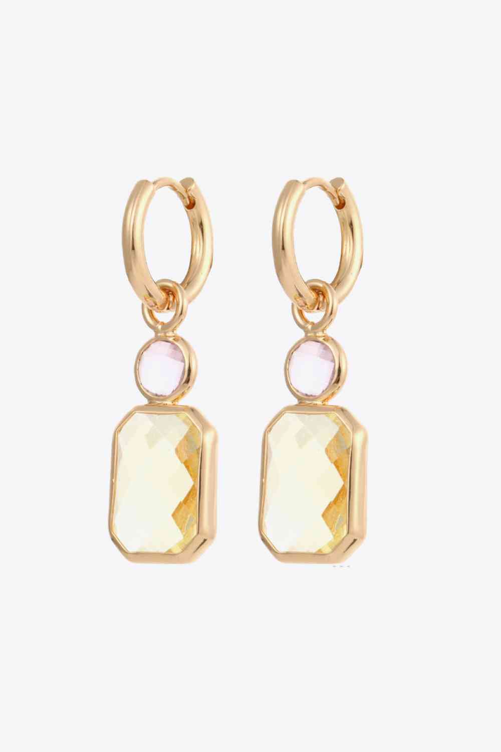 Glass Stone Decor Copper Earrings - Earrings - Wild Willows Boutique - Massapequa, NY, affordable and fashionable clothing for women of all ages. Bottoms, tops, dresses, intimates, outerwear, sweater, shoes, accessories, jewelry, active wear, and more // Wild Willow Boutique.