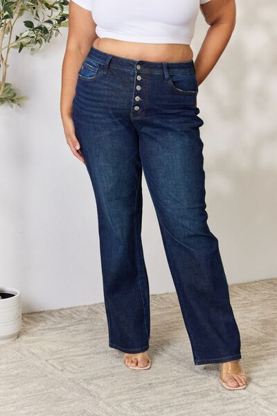 Kancan Full Size Mid Rise Flare Jeans - Jeans - Wild Willows Boutique - Massapequa, NY, affordable and fashionable clothing for women of all ages. Bottoms, tops, dresses, intimates, outerwear, sweater, shoes, accessories, jewelry, active wear, and more // Wild Willow Boutique.