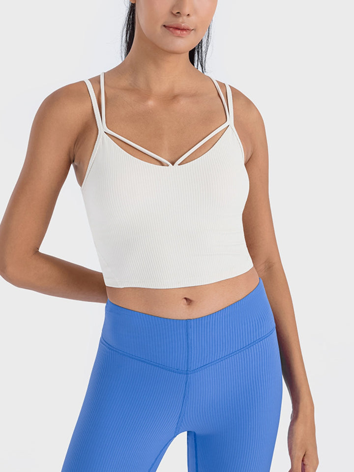 Double Strap Ribbed Sports Cami - sports Bra - Wild Willows Boutique - Massapequa, NY, affordable and fashionable clothing for women of all ages. Bottoms, tops, dresses, intimates, outerwear, sweater, shoes, accessories, jewelry, active wear, and more // Wild Willow Boutique.