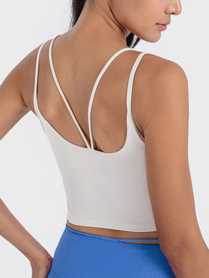 Double Strap Ribbed Sports Cami - sports Bra - Wild Willows Boutique - Massapequa, NY, affordable and fashionable clothing for women of all ages. Bottoms, tops, dresses, intimates, outerwear, sweater, shoes, accessories, jewelry, active wear, and more // Wild Willow Boutique.